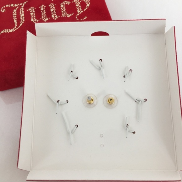 Juicy Couture Puffy Heart Bracelet & Earrings Gift Set NEW - Picture 6 of 8